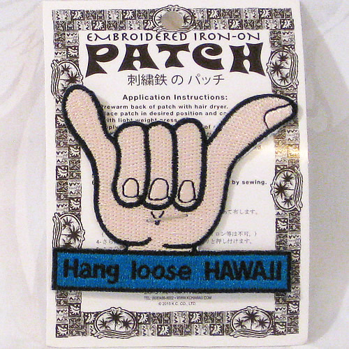 KC HAWAII ハワイアン・ワッペン Hang loose HAWAII