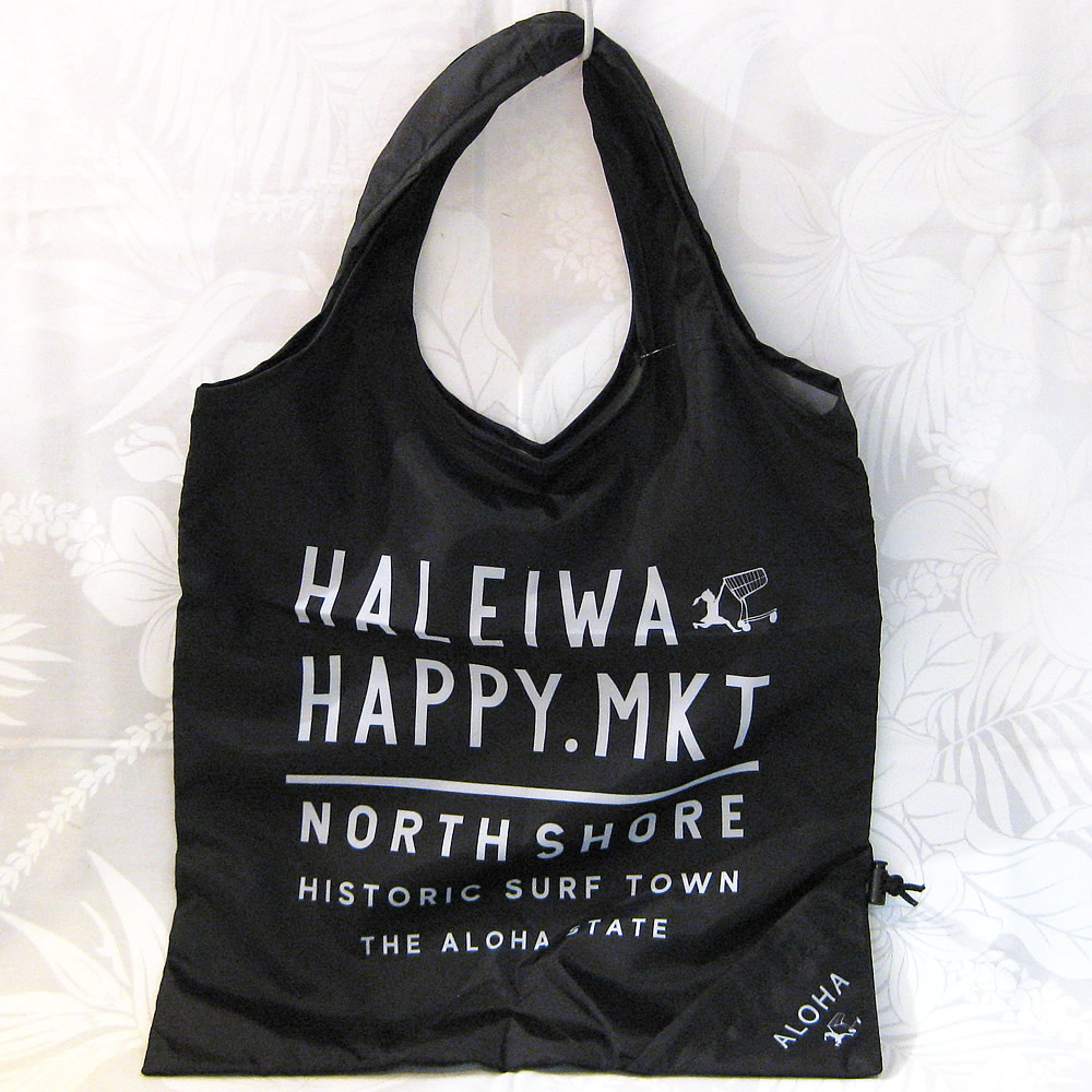 HALEIWA HAPPY MARKET　粒エコバッグ　ブラック